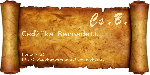 Csóka Bernadett névjegykártya